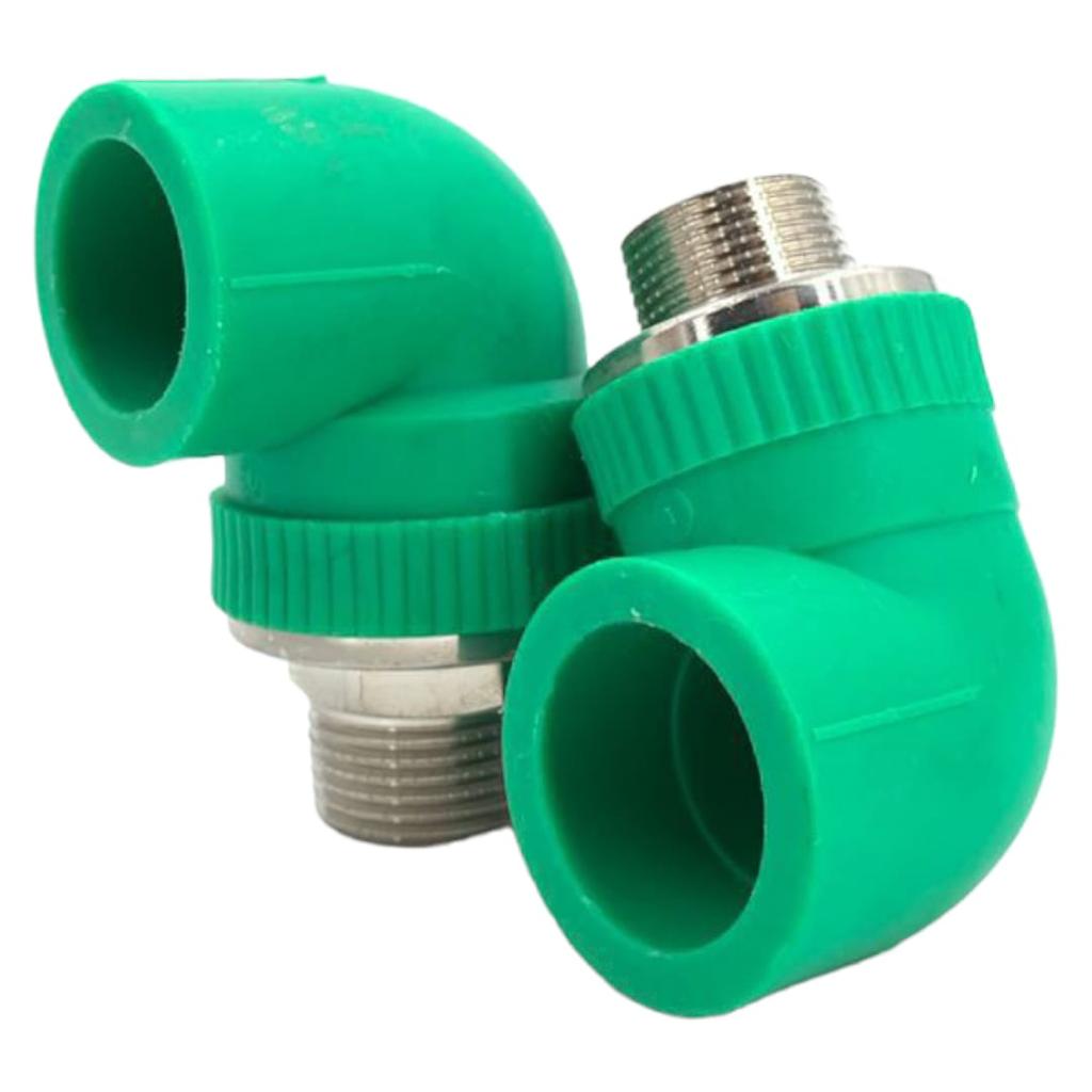CODO CONECTOR MACHO PPR 3/4" VERDE (TERMOFUSION)