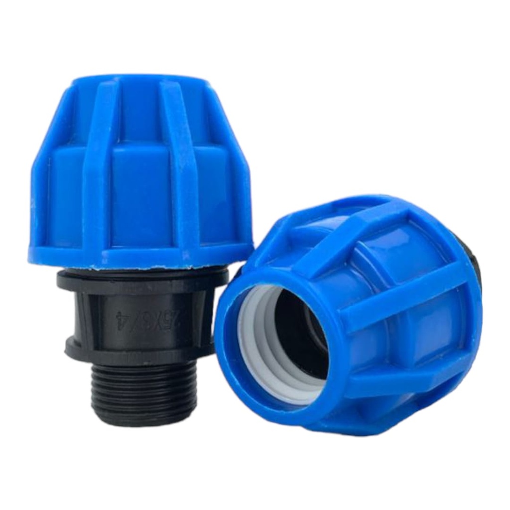 CONECTOR MACHO DE RIEGO 20mm x 1/2"