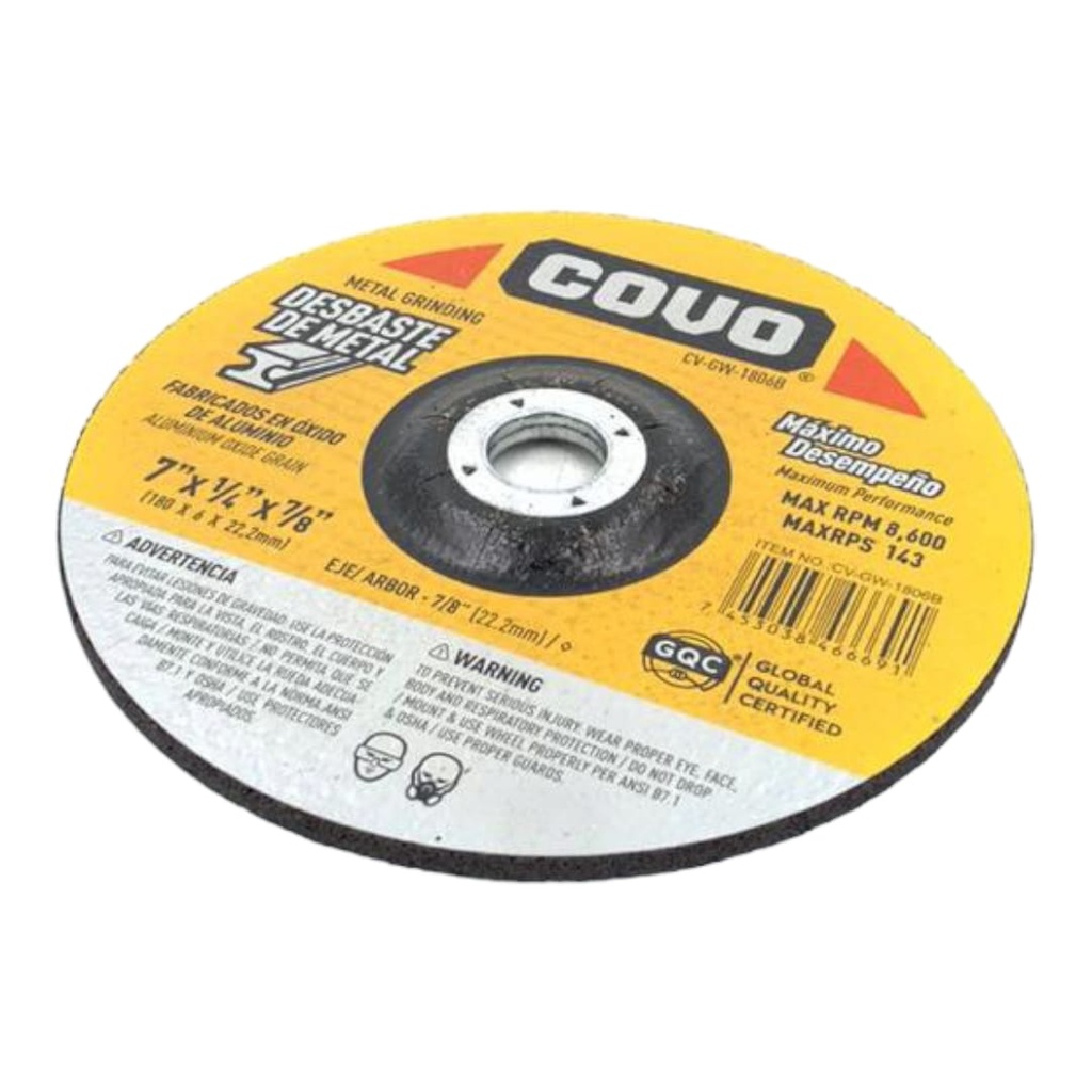 DISCO DE ESMERILAR 7"