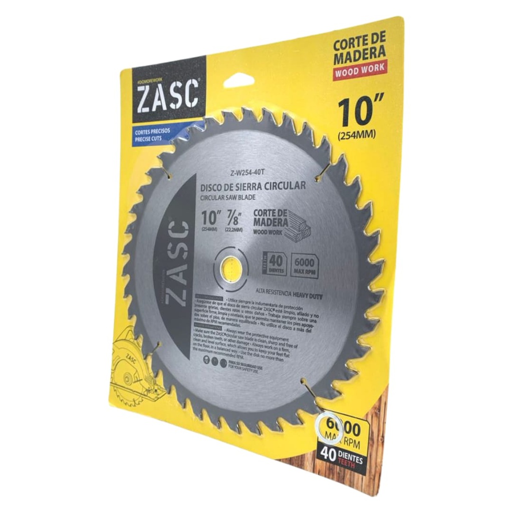 DISCO DE SIERRA 10" x 40T