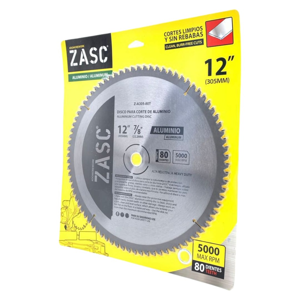 DISCO DE SIERRA 12" x 80T