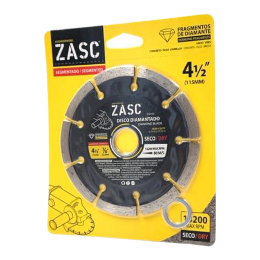 DISCO DIAMANTE 4-1/2" SEGMENTADO