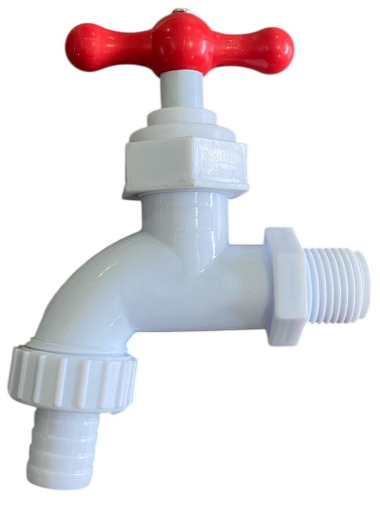 LLAVE DE JARDIN 1/2" PLASTICO C/PICO IMP