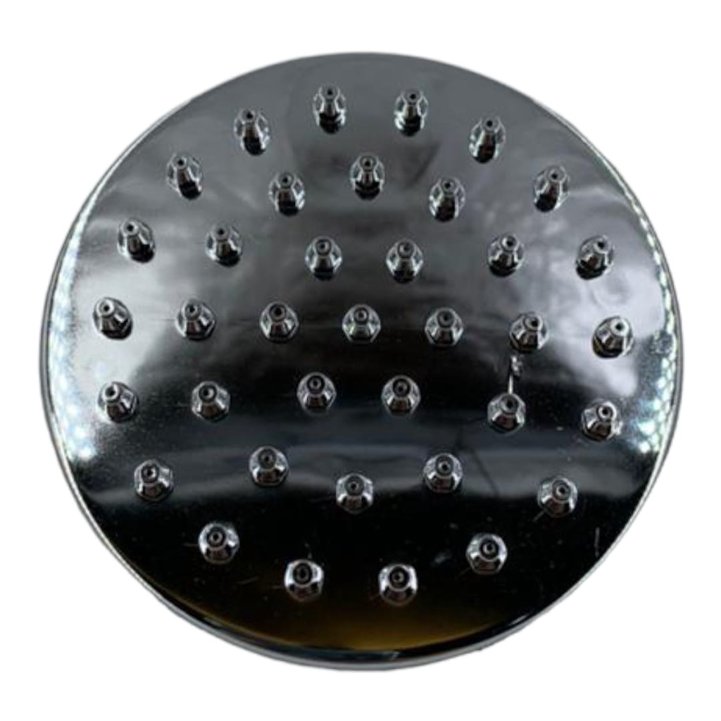REGADERA REDONDA 4" CROMO PVC SENCILLO