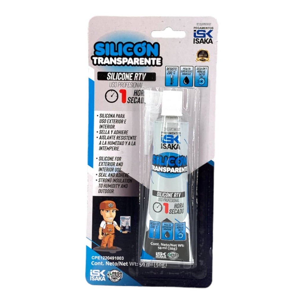 SILICON TRANSPARENTE 50ml RTV