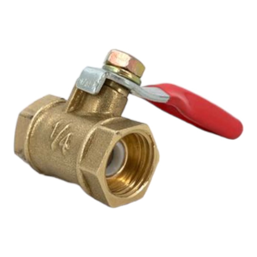 LLAVE DE BOLA BRONCE 1/4" H/H