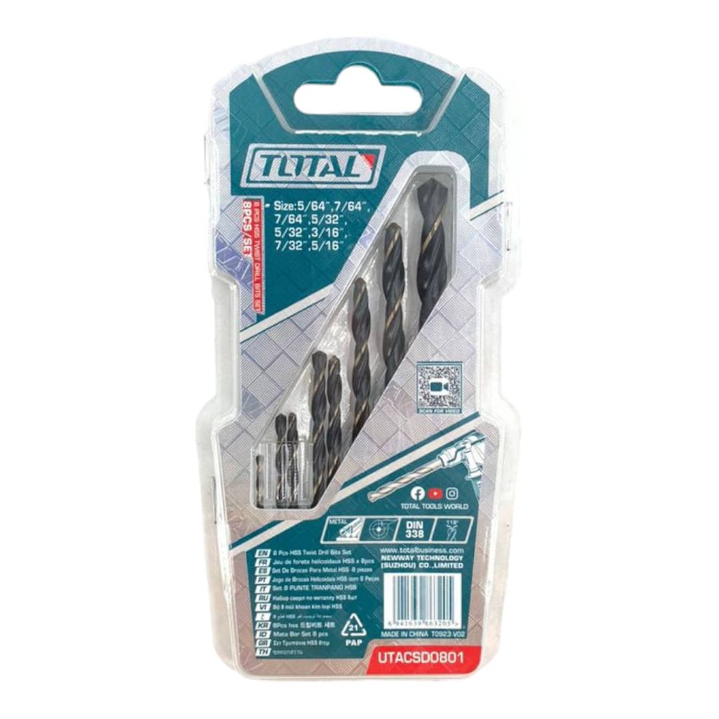 JUEGO DE MECHAS 8Pzs P/TALADRO