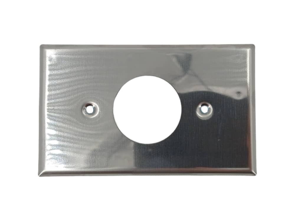 TAPA PARA TOMA DE ACERO INOX