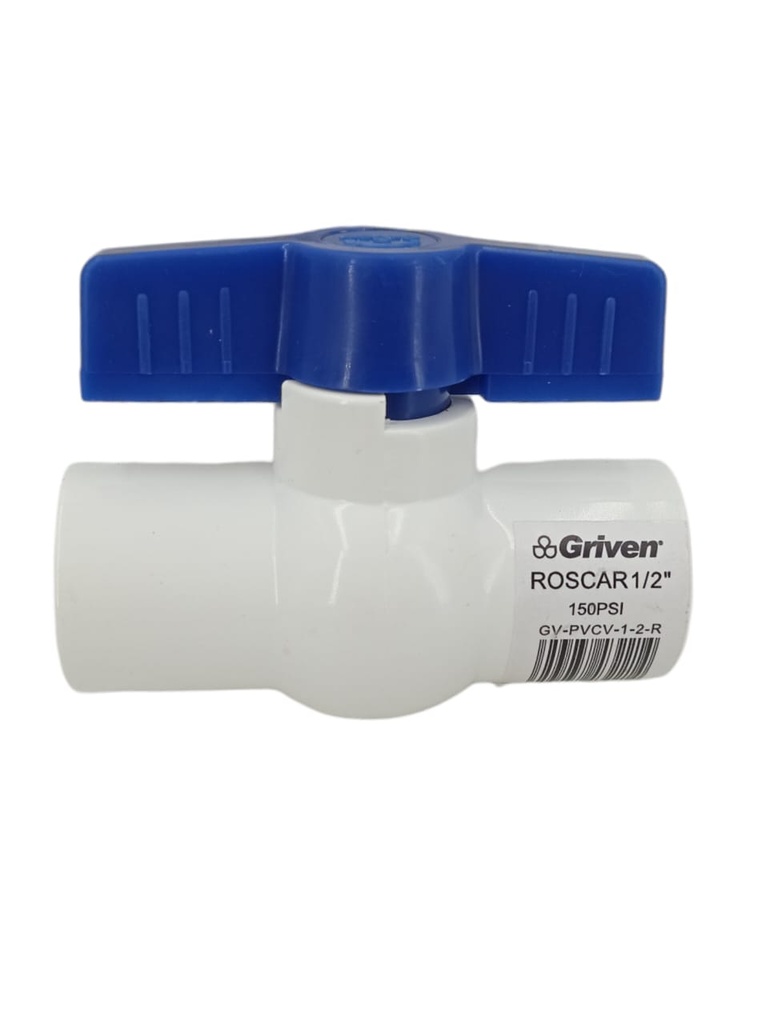 LLAVE DE BOLA PVC 1/2" C/ROSCA