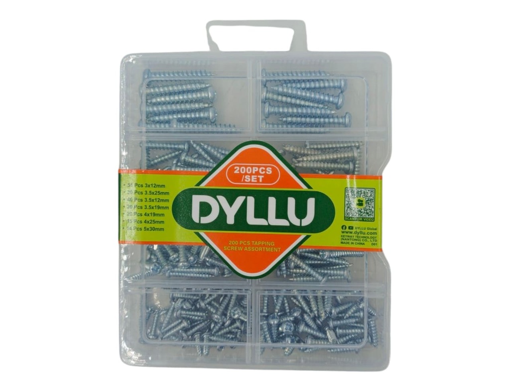 SET DE TORNILLOS PAN HEAD (200Pzs)