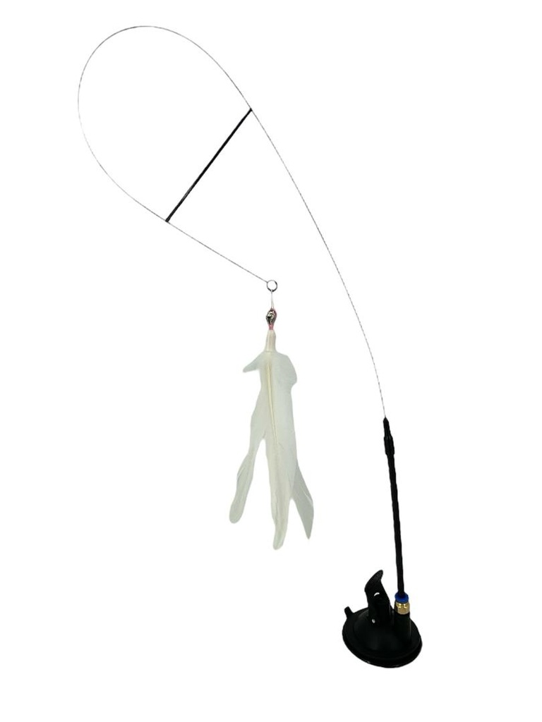 JUGUETE P/GATOS DE PLUMA C/SOPORTE IMP