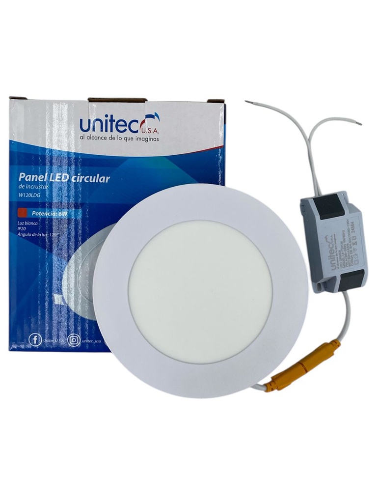 LAMPARA 6W LED EMPOTRAR REDONDA BLANCO