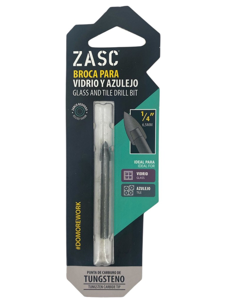 MECHA P/VIDRIO Y CERAMICA PUNTA DE CARBURO 1/4''