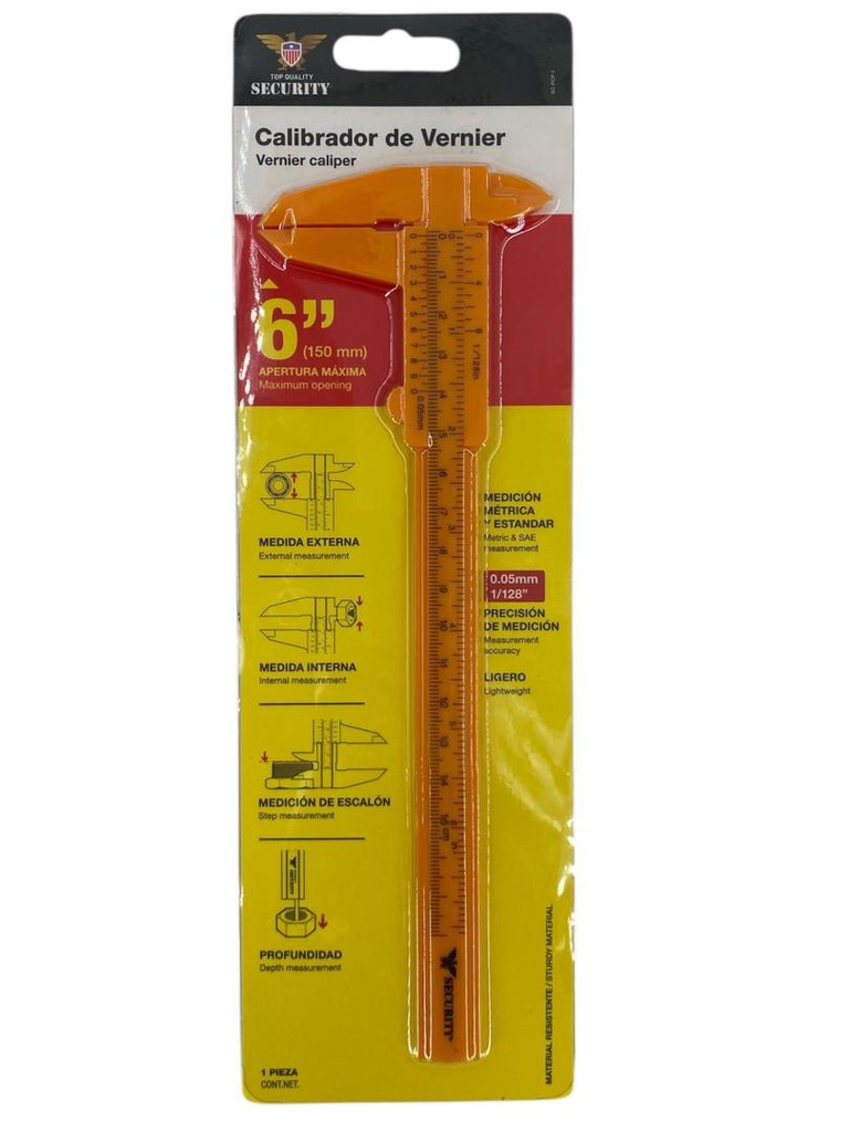 CALIBRADOR PLASTICO 6"