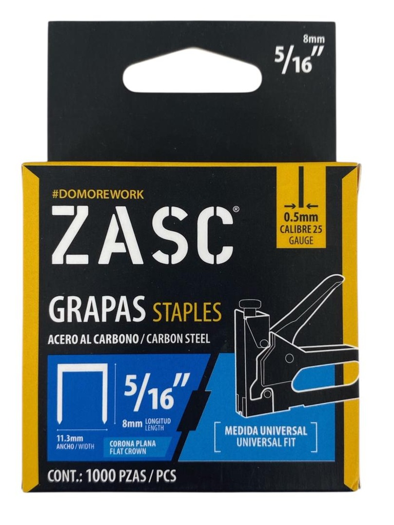 GRAPA PLANA 5/16" X 1000Pzs
