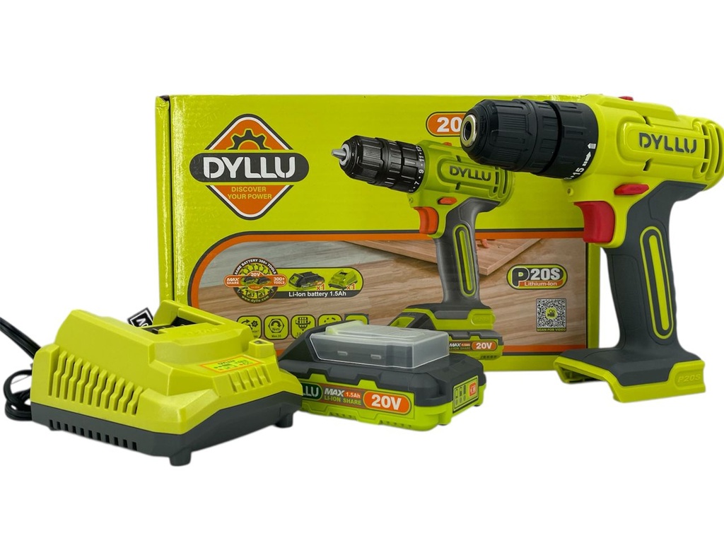TALADRO INALAMBRICO 20V C/BATERIA Y CARGADOR