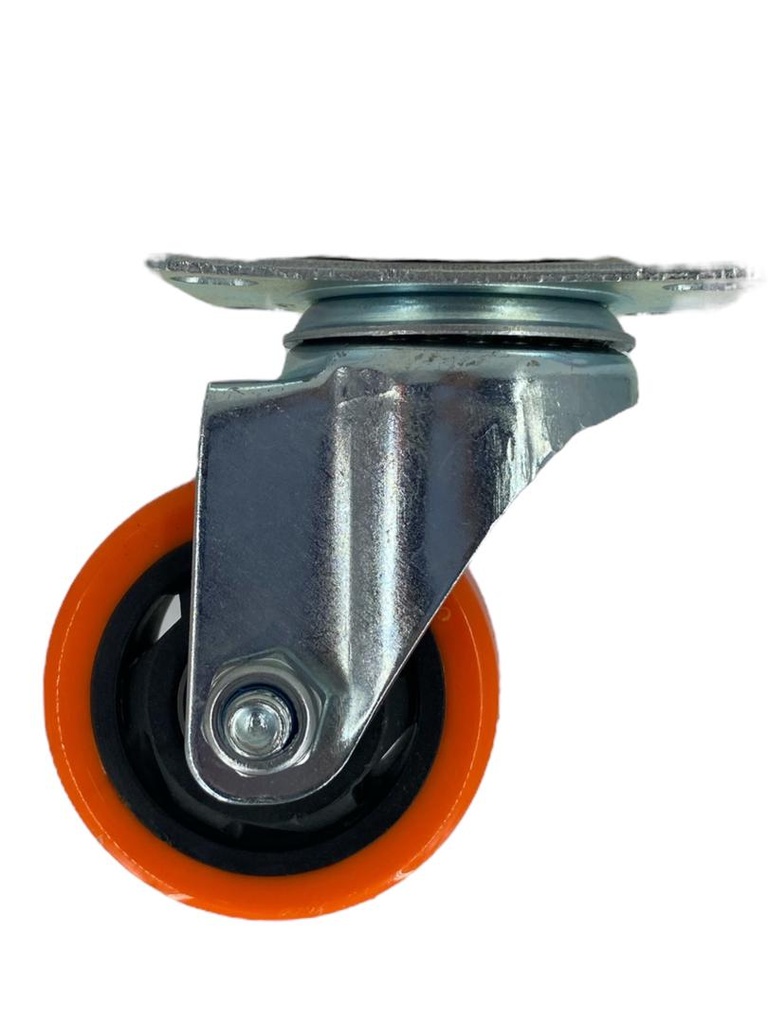 RUEDA GIRATORIA 5" C/BASE NARANJA