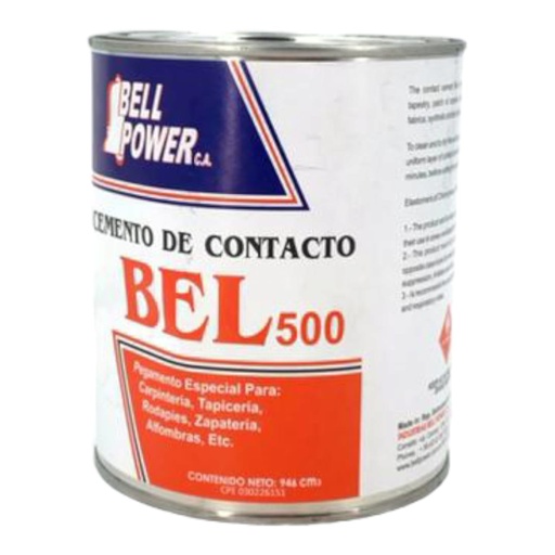 [L0100000044] CEMENTO DE CONTACTO 500 - CUARTO 946cc