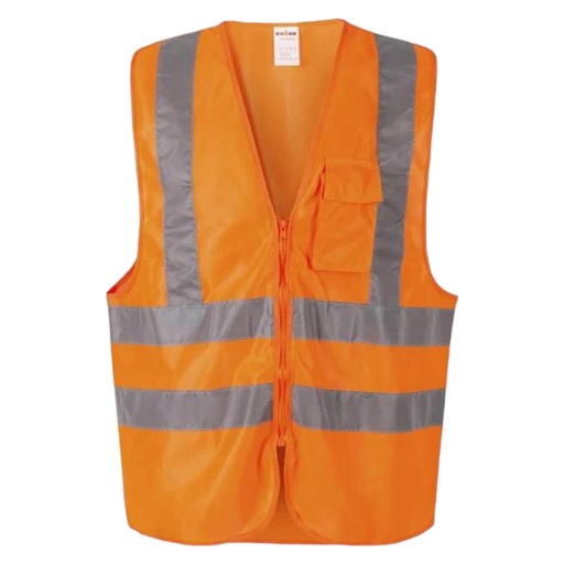[F0200000041] CHALECO DE SEGURIDAD REFLECTIVO NARANJA