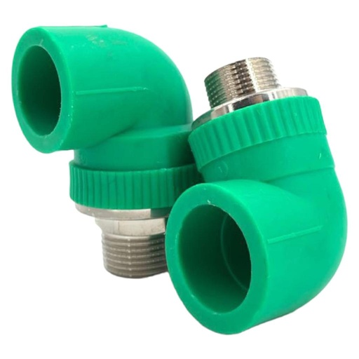[A0300000286] CODO CONECTOR MACHO PPR 3/4" VERDE (TERMOFUSION)