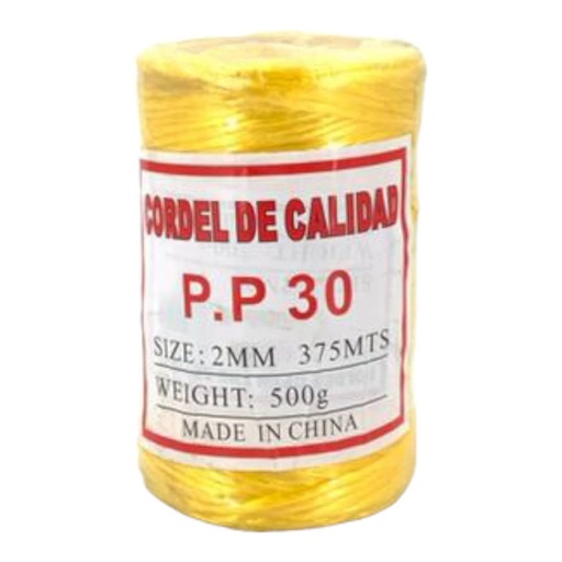 [E0300000097] CORDEL MULTIUSO PP30 2mm X 500g AMARILLO