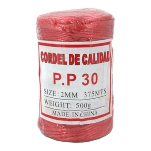 [E0300000099] CORDEL MULTIUSO PP30 2mm X 500g ROJO