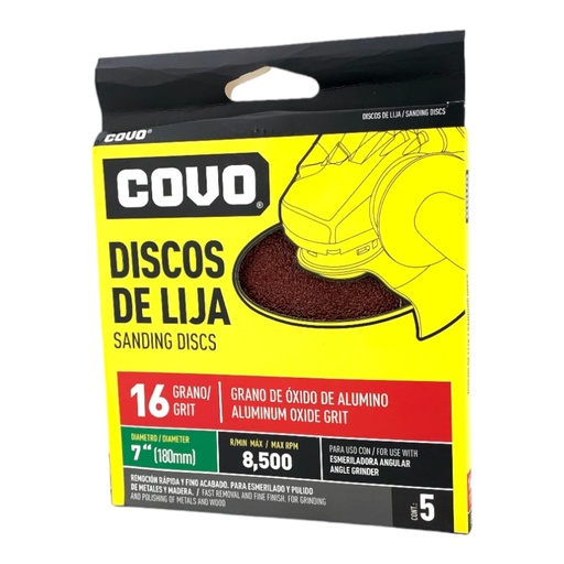 [F0100000347] DISCO DE LIJA 7" X P16 X 5Pzs