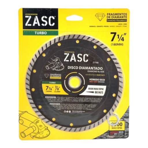 [F0100000374] DISCO DIAMANTE 7-1/4" TURBO
