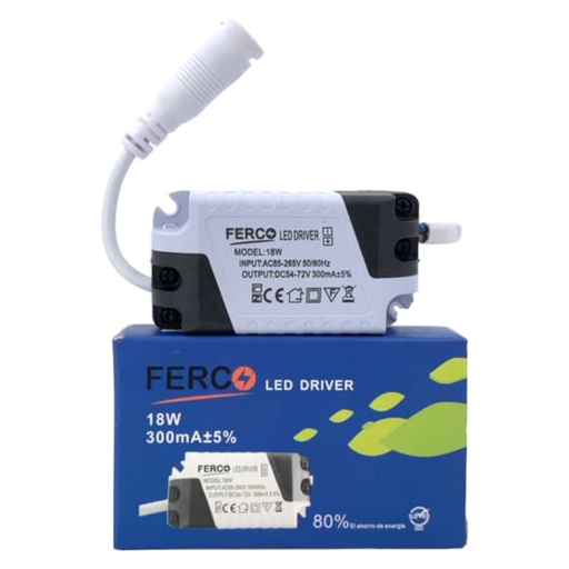 [J0400000040] DRIVER PARA LAMPARA LED 18W