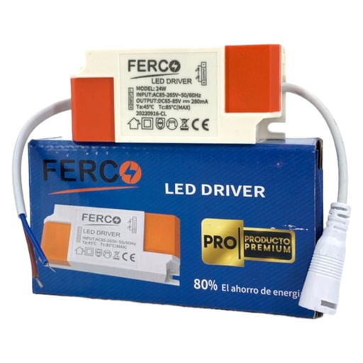 [J0400000046] DRIVER PARA LAMPARA LED 24W (PREMIUM)