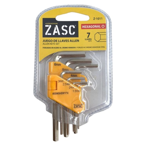 [F0300000197] JUEGO DE LLAVES ALLEN x 7Pzs (1.5-6mm)