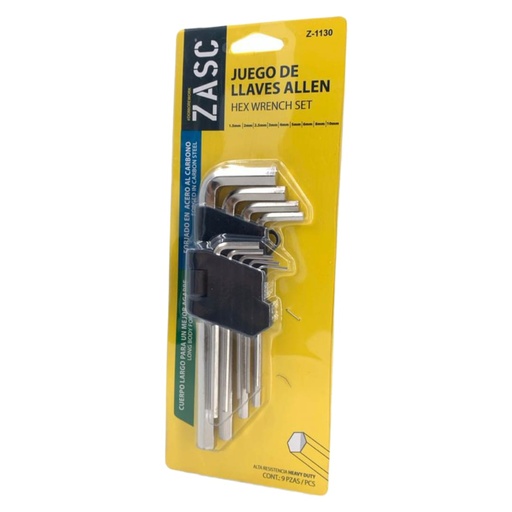 [F0300000198] JUEGO DE LLAVES ALLEN x 9Pzs (1.5-10mm)