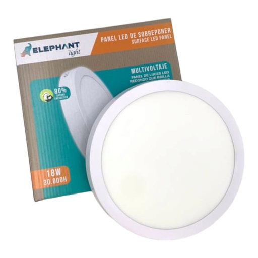 [J0400000028] LAMPARA 18W LED SUPERFICIAL REDONDA BLANCO