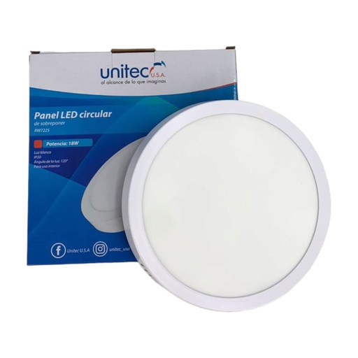 [J0400000056] LAMPARA 18W LED SUPERFICIAL REDONDA BLANCO