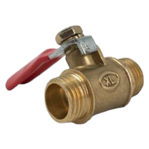 [B0400000013] LLAVE DE BOLA BRONCE 1/4" M/M