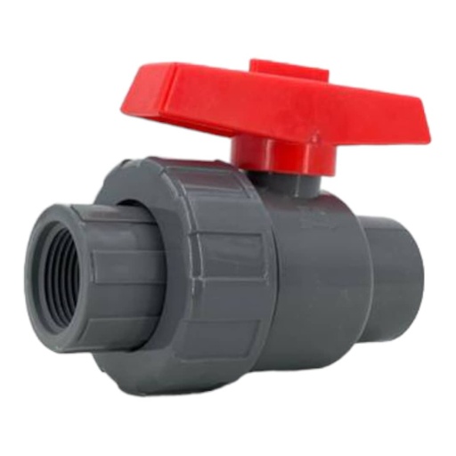 [A0300000033] LLAVE DE BOLA PVC CON UNION UNIVERSAL IMP3/4" ROSCA