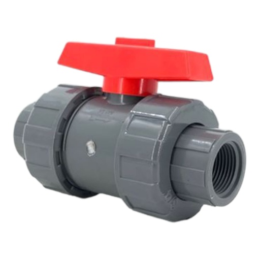 [A0300000035] LLAVE DE BOLA PVC DOBLE UNION UNIVERSAL 3/4" ROSCA