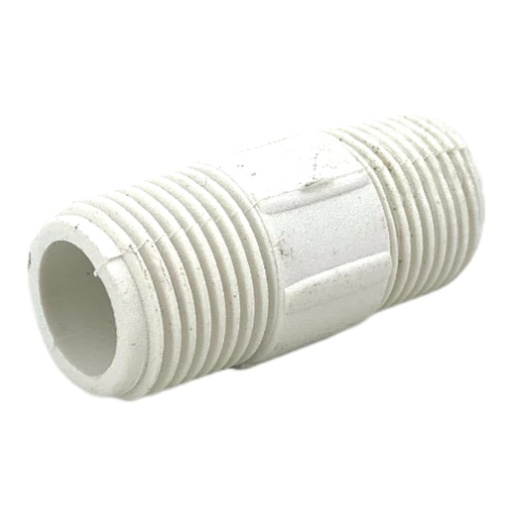 [A0300000468] NIPLE SEMI-CORRIDO PVC 1/2" X 5cm (BLANCO)