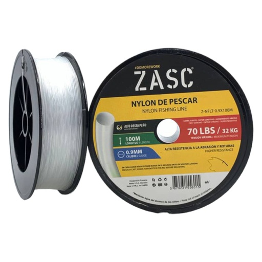 [E0300000087] NYLON TRANSPARENTE 0.90mm x 100Mts