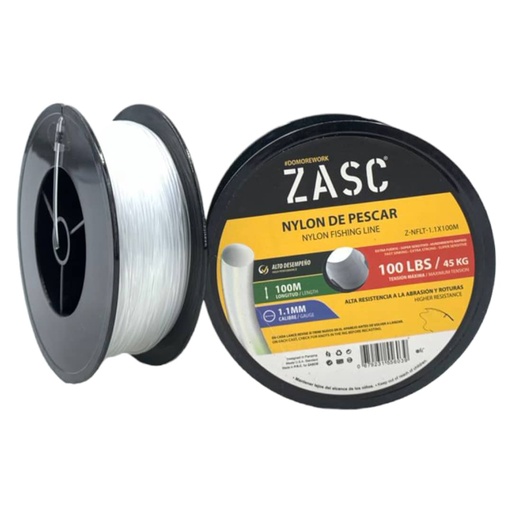 [E0300000088] NYLON TRANSPARENTE 1.10mm x 100Mts