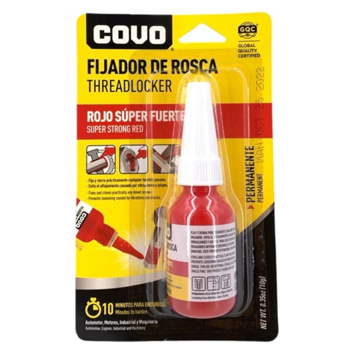 [L0100000090] TRABA ROSCA 10g ROJO EXTRA FUERTE