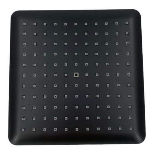 [A0300000144] REGADERA CUADRADA 8" NEGRA PVC-PESADO