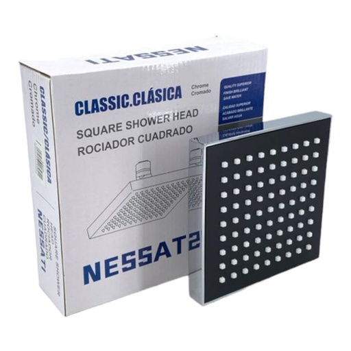 [A0300000197] REGADERA CUADRADA PVC CROMADA 8" IMP