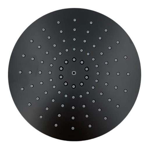 [A0300000146] REGADERA REDONDA 8" NEGRA PVC-PESADO
