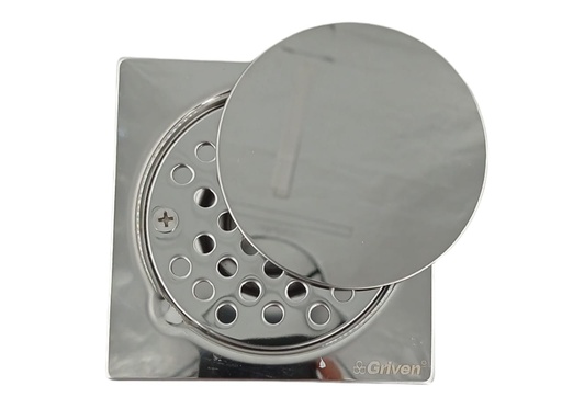 [A0300000161] REJILLA CROMADA 4" ANTICUCARACHA C/TAPA