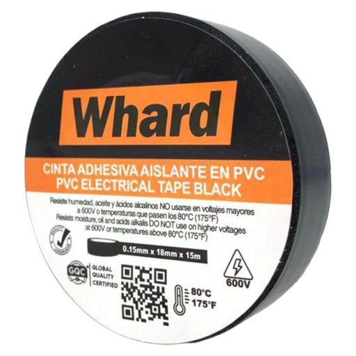 [L0100000005] TEIPE NEGRO 19mm x 15Mts IMP