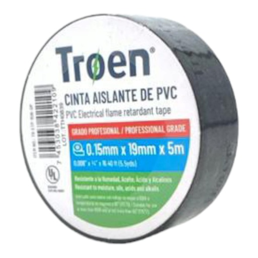 [L0100000066] TEIPE NEGRO 19mm x 5Mts