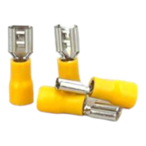 [J0600000069] TERMINAL HEMBRA 5mm AMARILLO x 100und