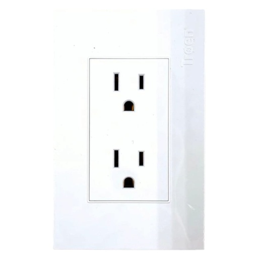[J0600000030] TOMA CORRIENTE DOBLE BLANCO IMP