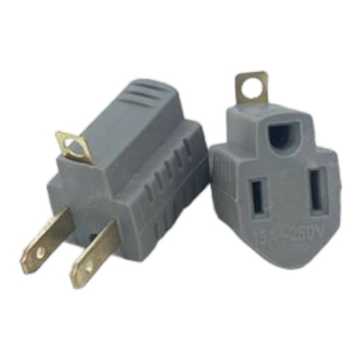 [J0500000209] ENCHUFE ADAPTADOR 2P+T A 2P - 127V